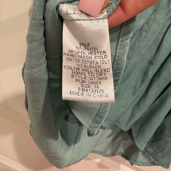 Glam Teal Ruffle Top - Picture 4 of 4